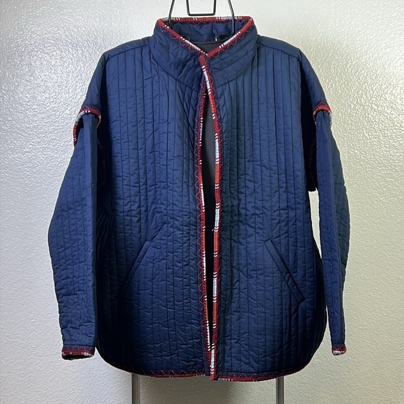 Democracy Women's Blue Long Sleeve Quilted Jacket Size XL - Picture 1 of 10
